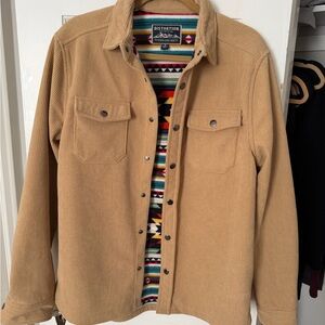Distortion Men's Tan Corduroy Shirt Jacket